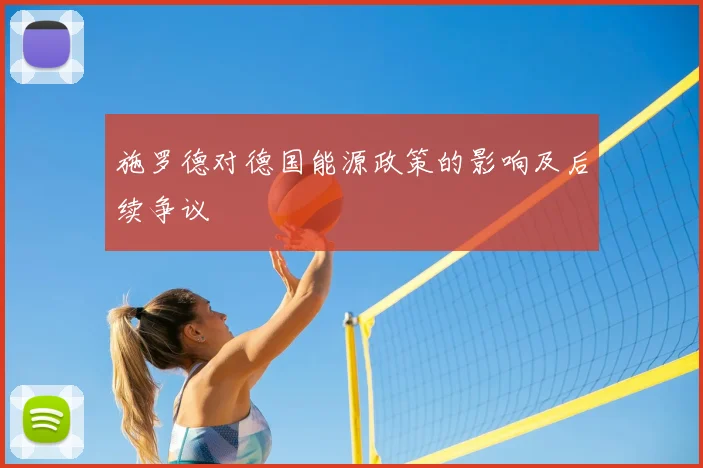 施罗德对德国能源政策的影响及后续争议
